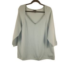 Lane Bryant Sweater Top Womens 18/20 Light Blue Pullover croquette cozycore